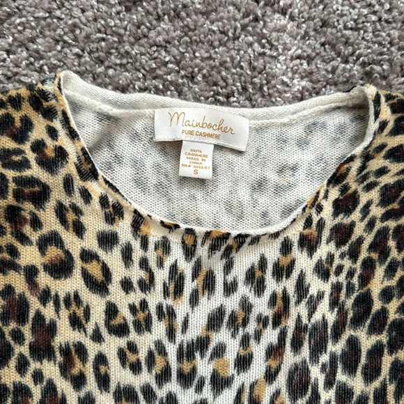 Mainbocher pure cashemere animal / cheetah print sweater - Picture 2 of 3